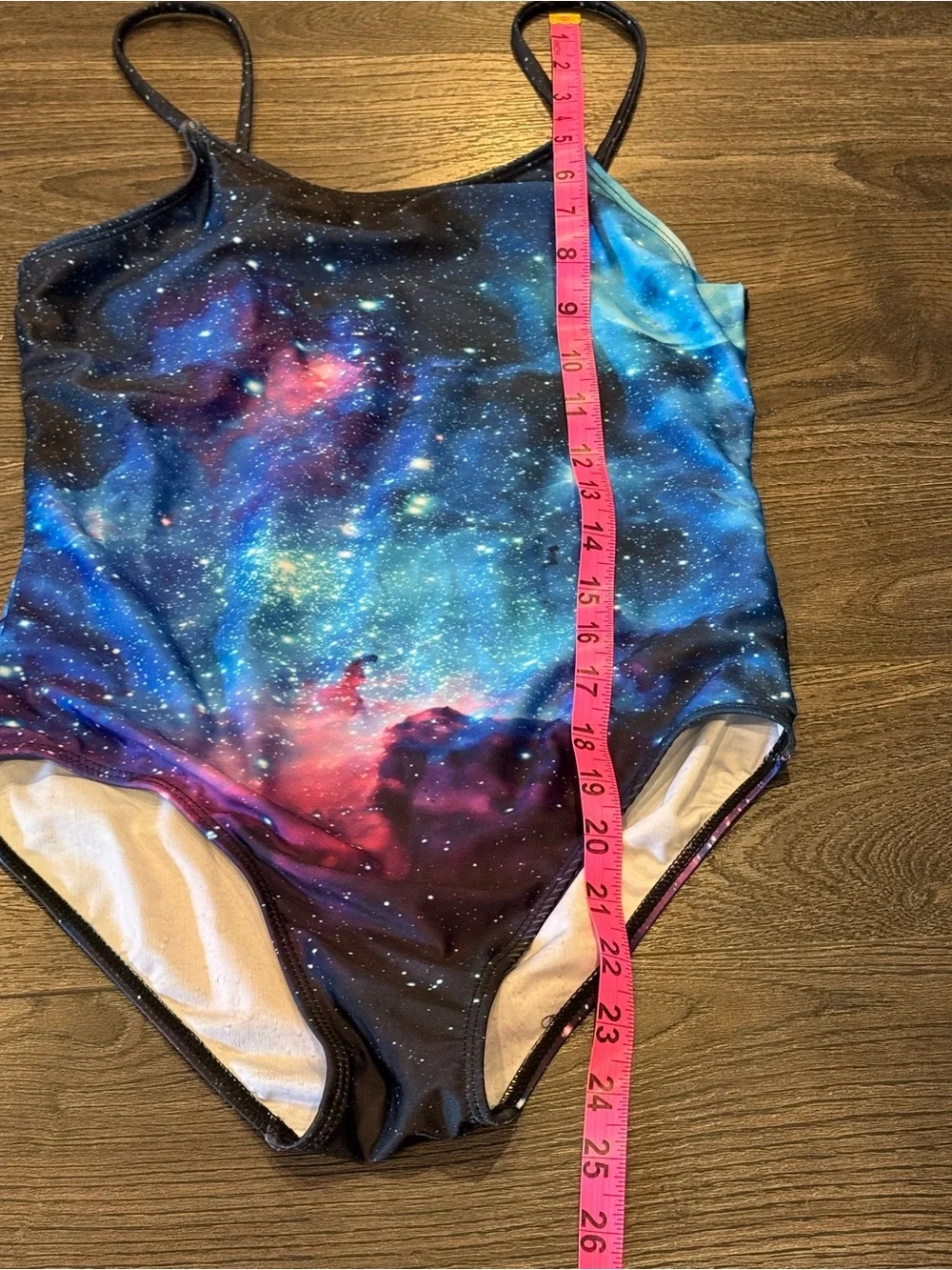 Girls' 10 - 12 Galaxy Print One-Piece Swimsuit - Blue/Purple